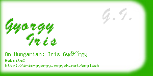 gyorgy iris business card